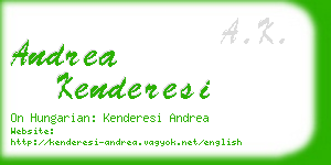 andrea kenderesi business card